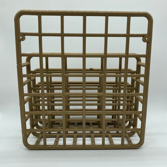 Yaffa Tan Brown Plastic Modular Mini Catch-All 1983 Wall Hanging Desk Organizer - Picture 4 of 11